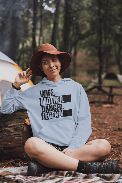 Dancer Mom Sweatshirt Minimal Black White Wife Hoodie - Inken Image