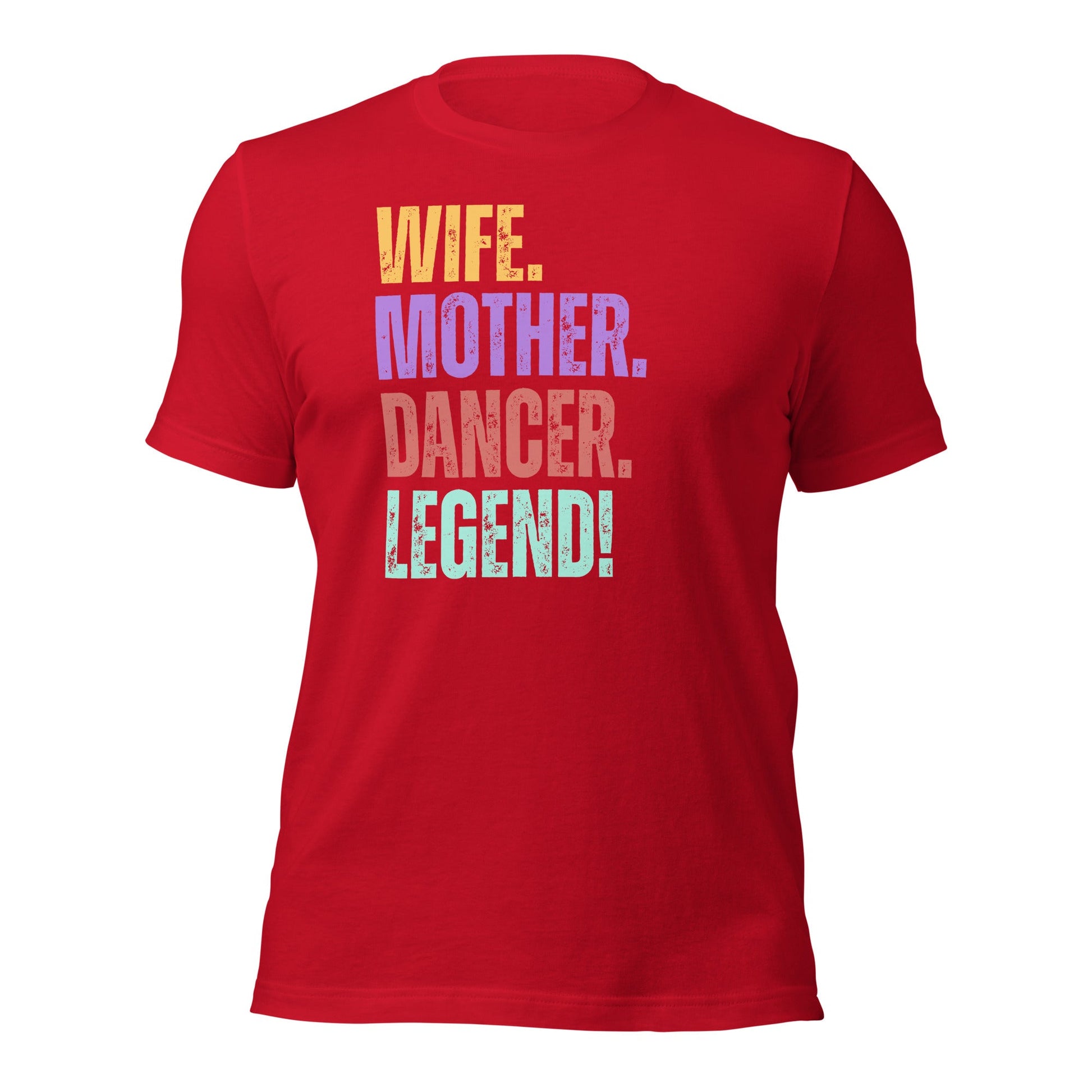 Dancer Mom T-Shirt Colorful Retro Wife Tee - Inken Image