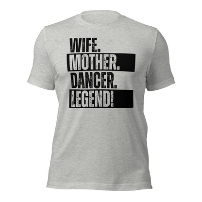 Dancer Mom T-Shirt Minimal Black White Wife Tee - Inken Image
