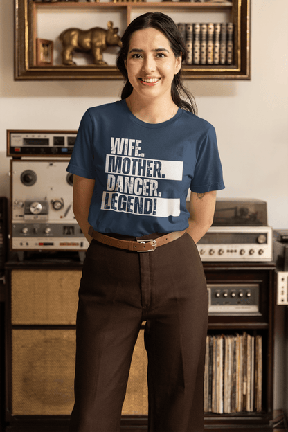 Dancer Mom T-Shirt Minimal Black White Wife Tee - Inken Image