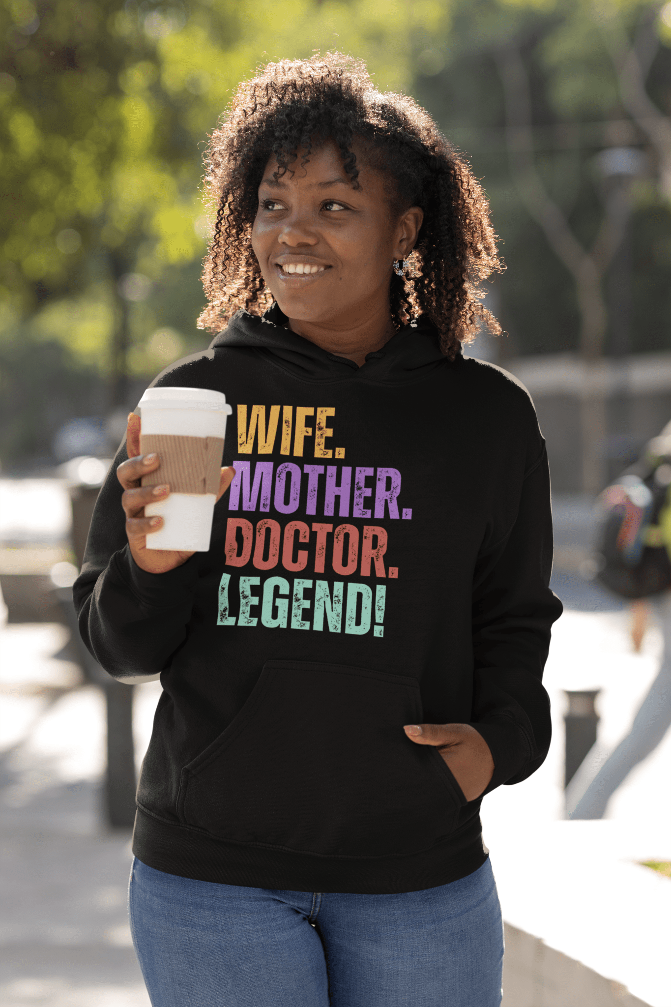 Doctor Legend Wife Hoodie Fun Mom Medical Sweatshirt - Inken Image