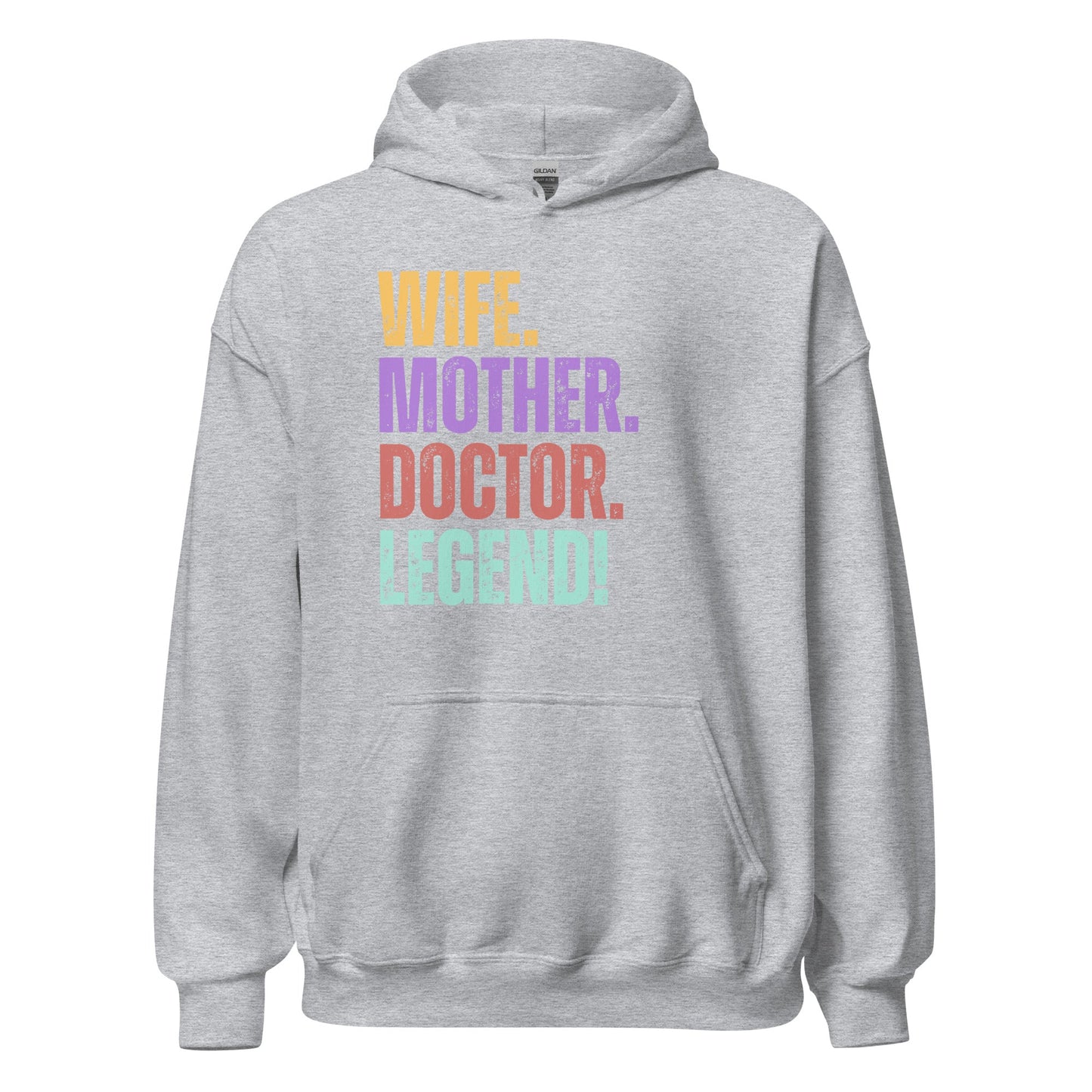 Doctor Legend Wife Hoodie Fun Mom Medical Sweatshirt - Inken Image