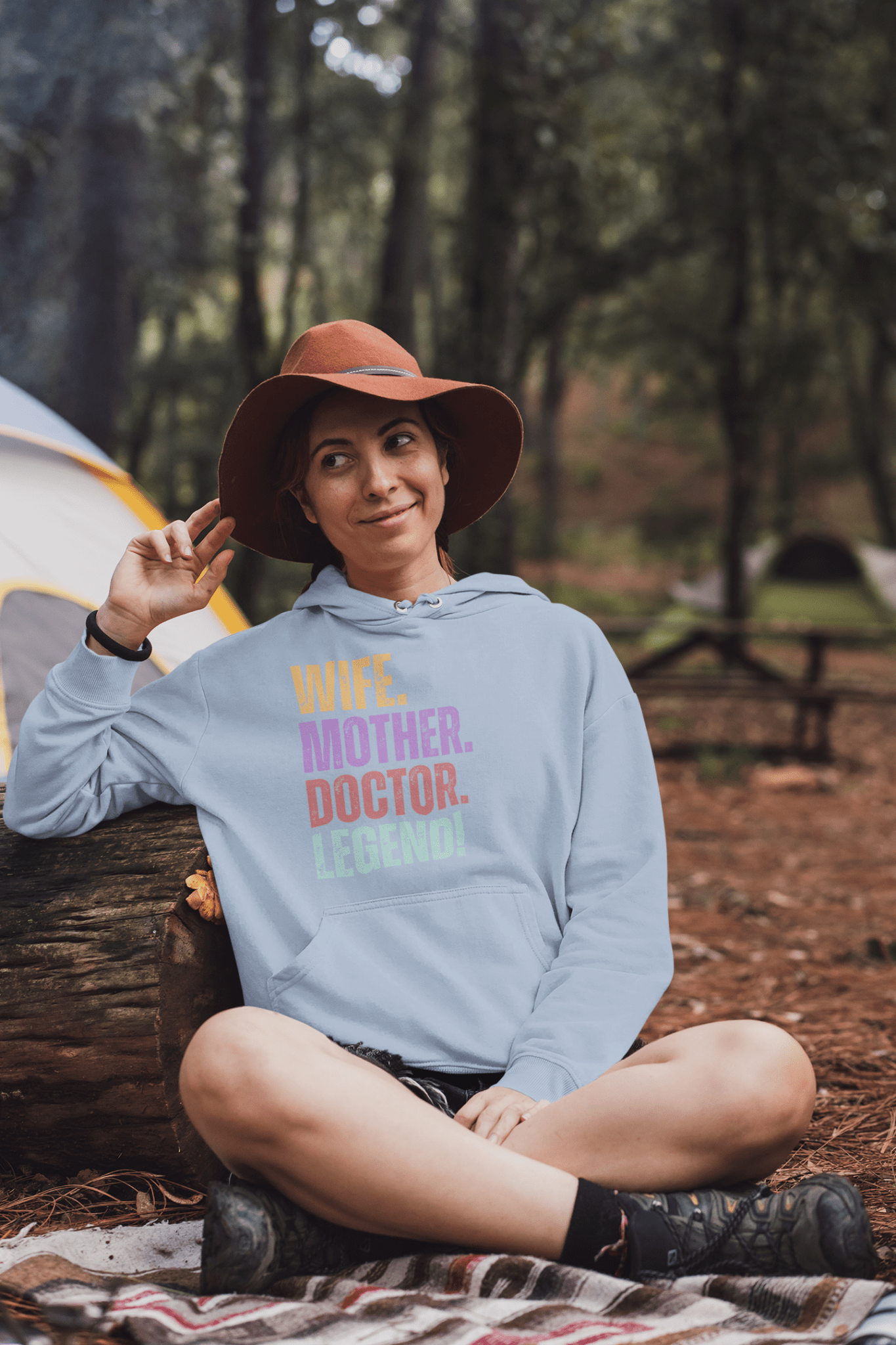 Doctor Legend Wife Hoodie Fun Mom Medical Sweatshirt - Inken Image