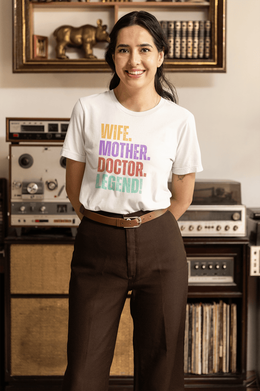 Doctor Legend Wife Shirt Fun Mom Medical Tee - Inken Image