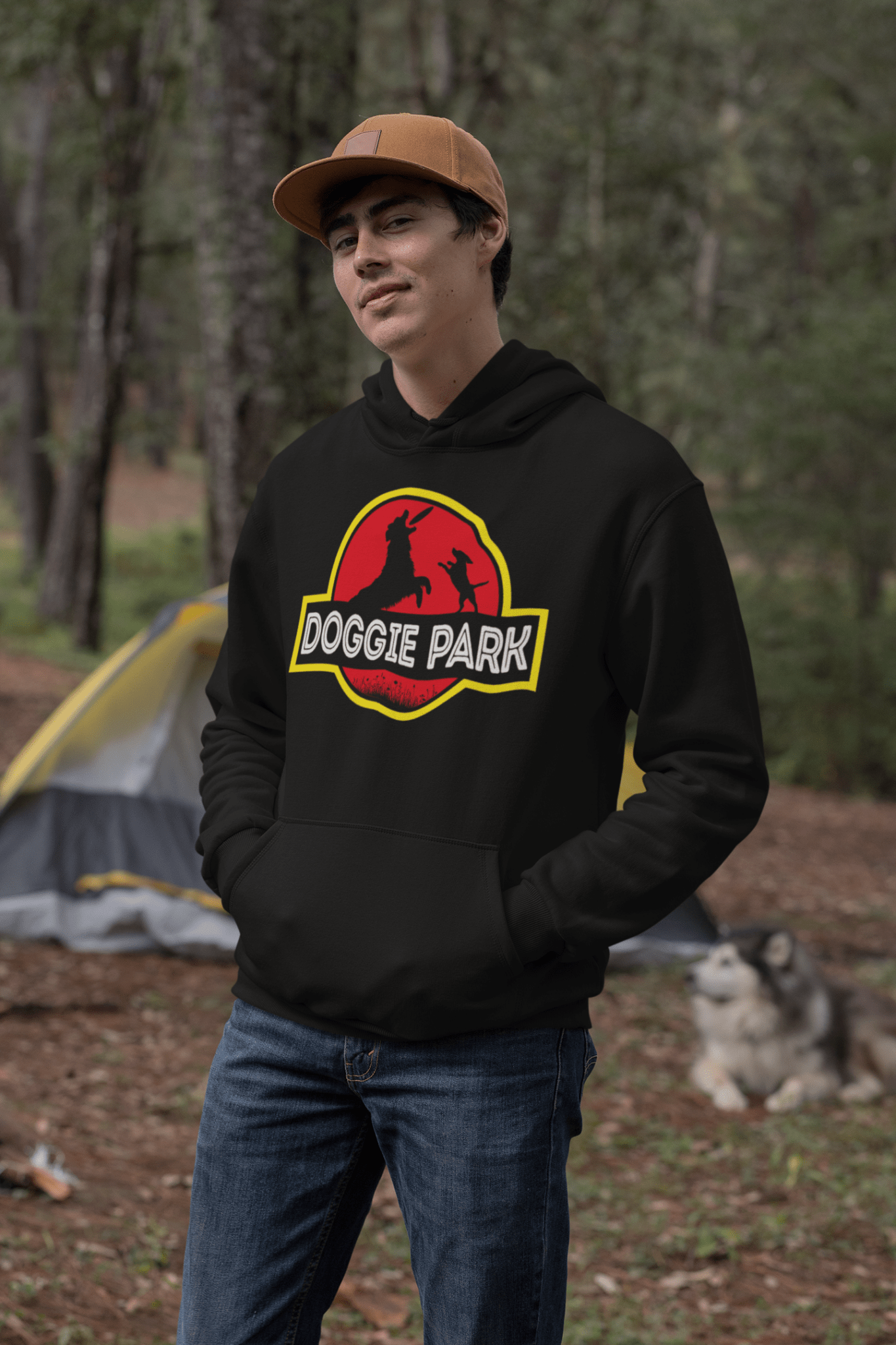 Doggie Park Jurassic Parody Pet Parent Hoodie - Inken Image