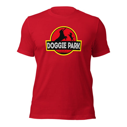 Doggie Park Jurassic Parody Pet Parent T-Shirt - Inken Image