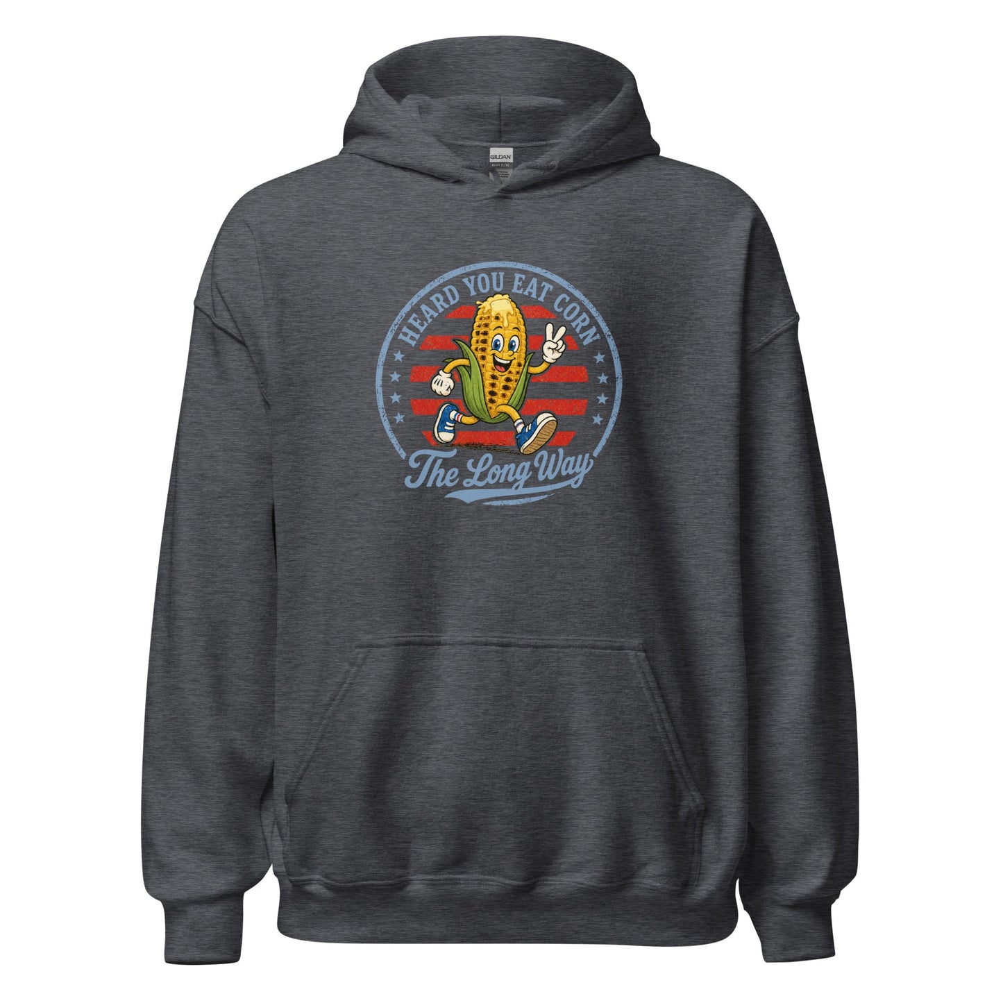 Eat Corn The Long Way Hoodie Funny 4th of July BBQ Sweatshirt - Inken Image