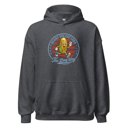 Eat Corn The Long Way Hoodie Funny 4th of July BBQ Sweatshirt - Inken Image