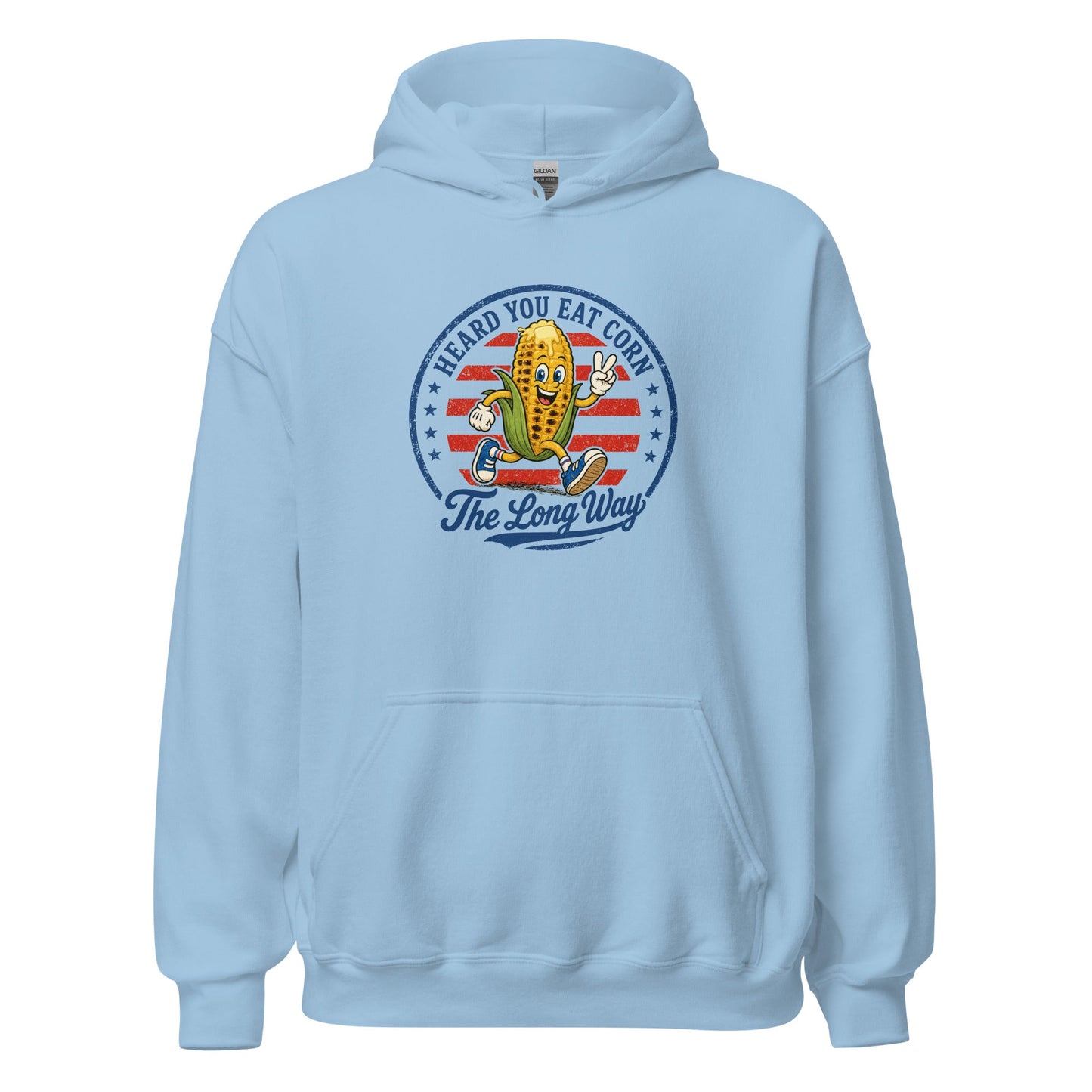 Eat Corn The Long Way Hoodie Funny 4th of July BBQ Sweatshirt - Inken Image