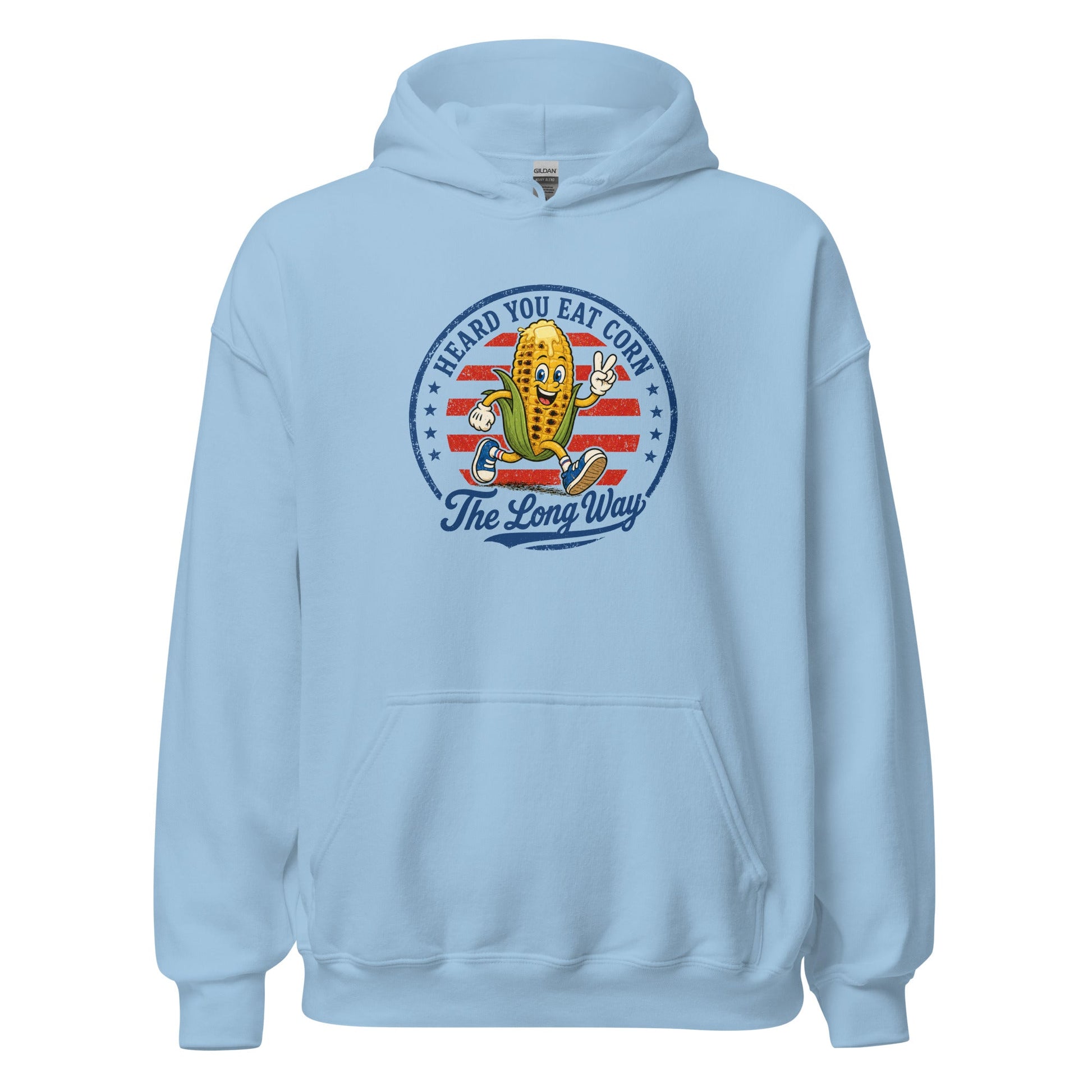 Eat Corn The Long Way Hoodie Funny 4th of July BBQ Sweatshirt - Inken Image