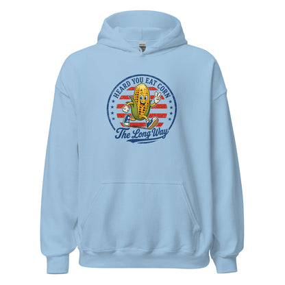 Eat Corn The Long Way Hoodie Funny 4th of July BBQ Sweatshirt - Inken Image
