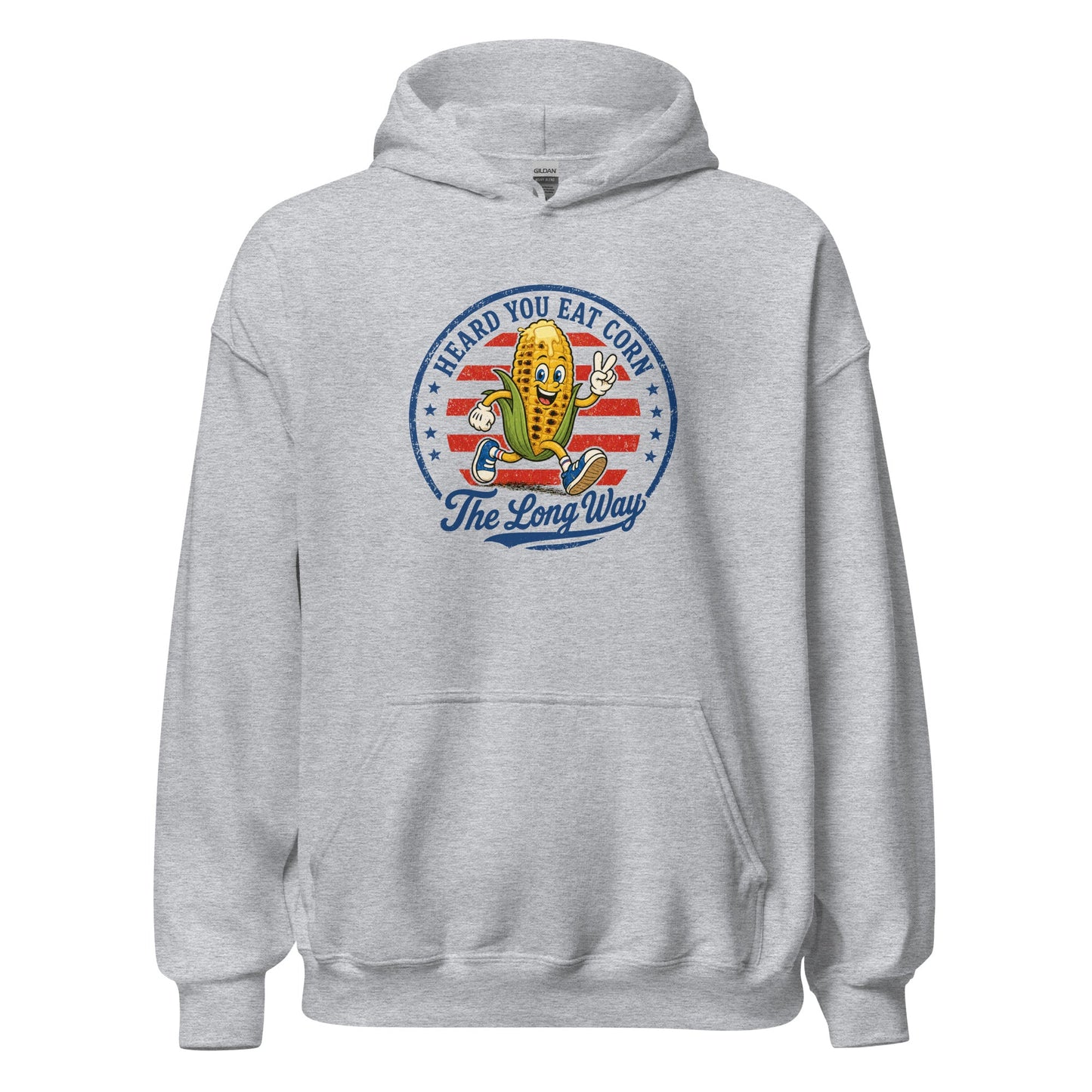 Eat Corn The Long Way Hoodie Funny 4th of July BBQ Sweatshirt - Inken Image
