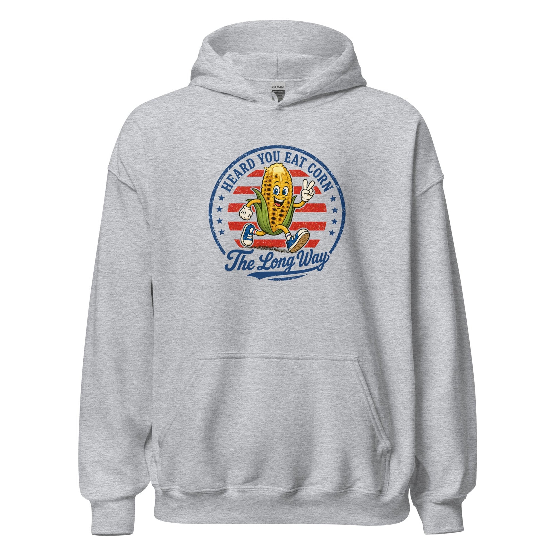Eat Corn The Long Way Hoodie Funny 4th of July BBQ Sweatshirt - Inken Image