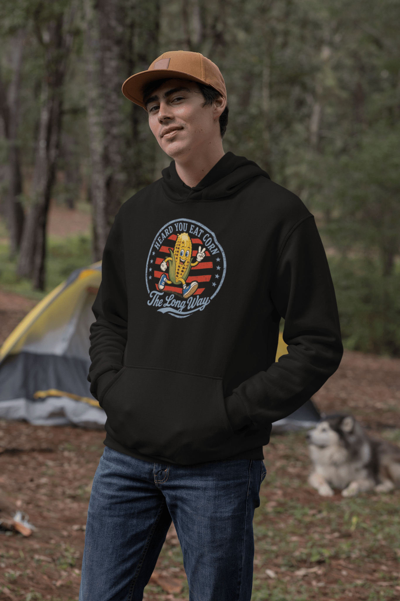 Eat Corn The Long Way Hoodie Funny 4th of July BBQ Sweatshirt - Inken Image