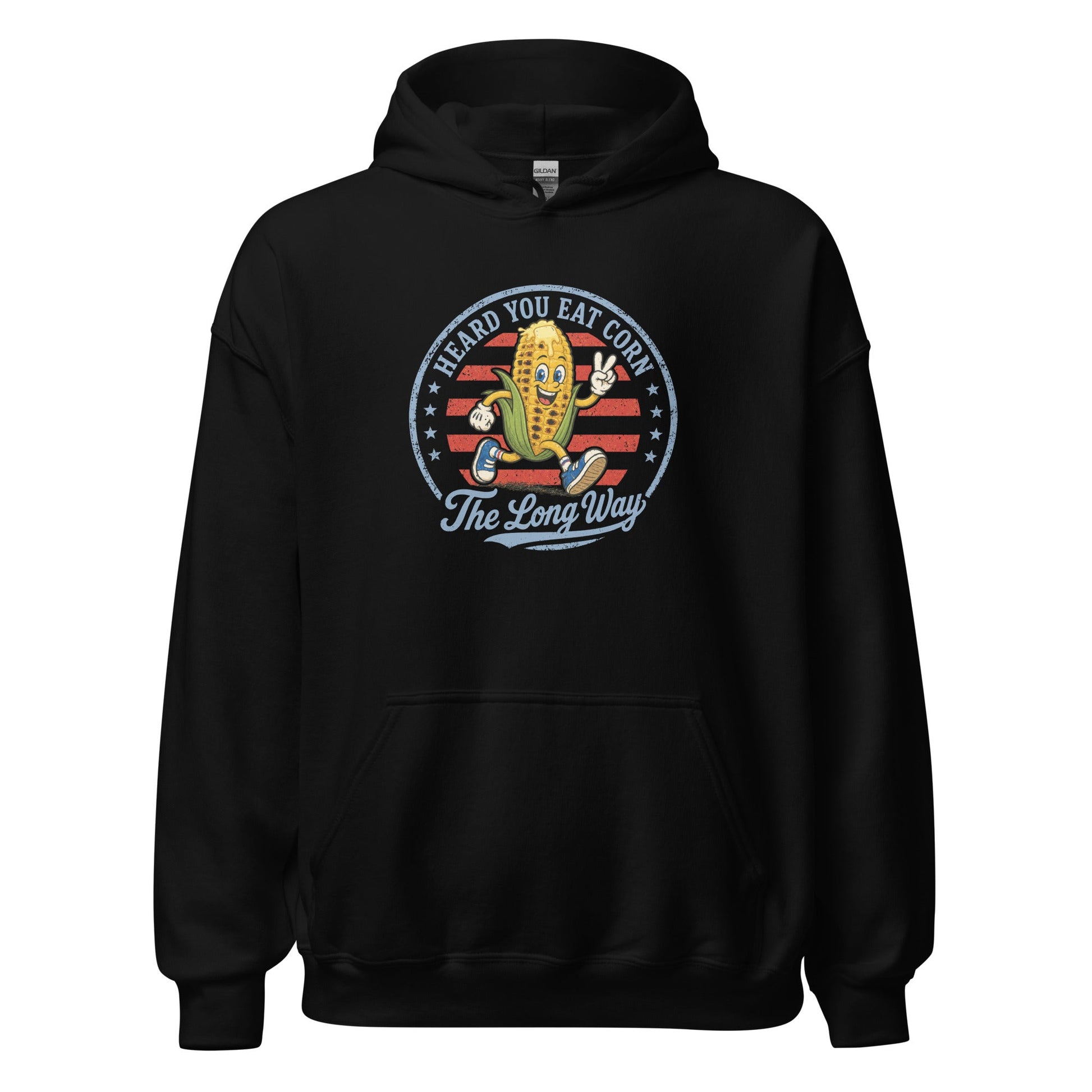 Eat Corn The Long Way Hoodie Funny 4th of July BBQ Sweatshirt - Inken Image