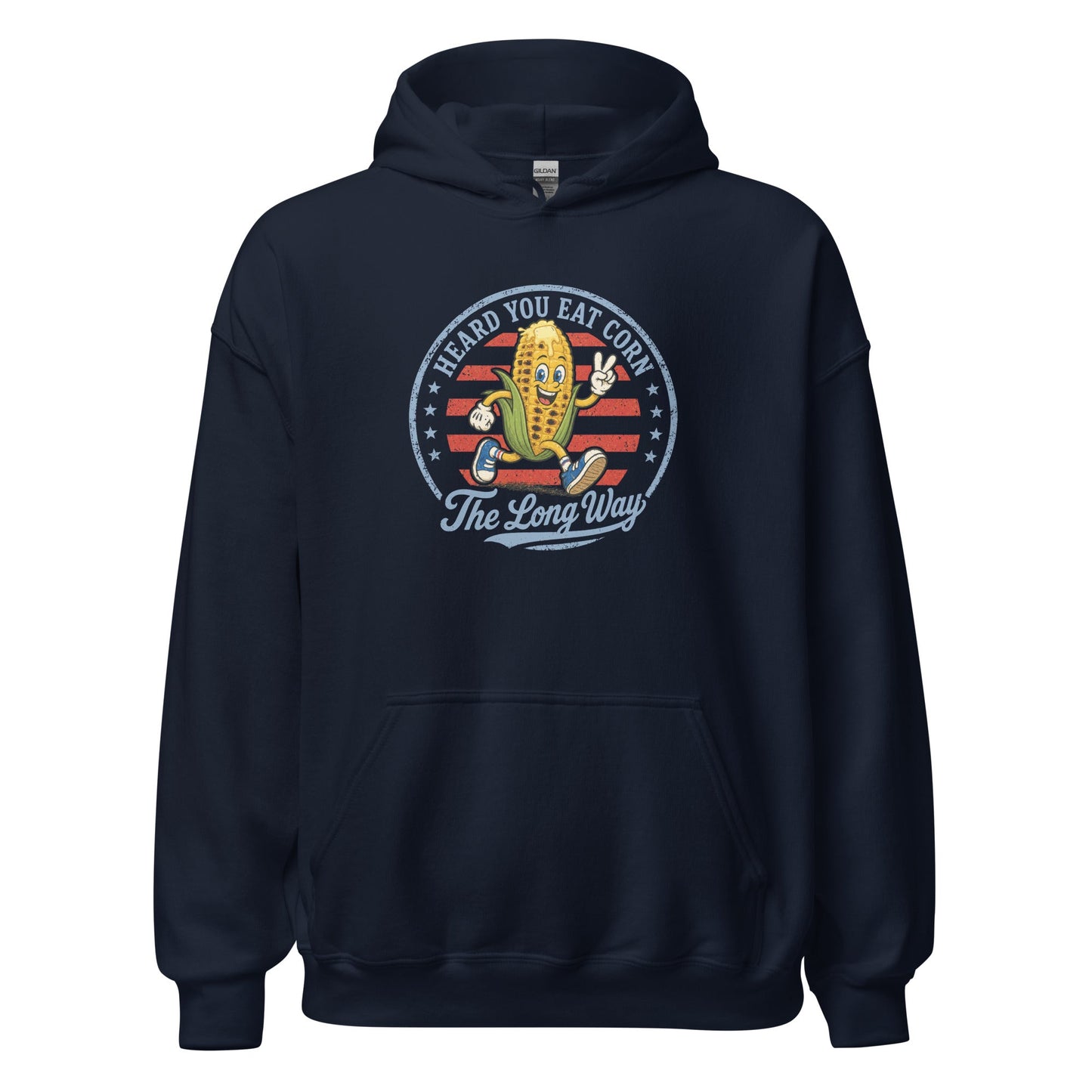 Eat Corn The Long Way Hoodie Funny 4th of July BBQ Sweatshirt - Inken Image