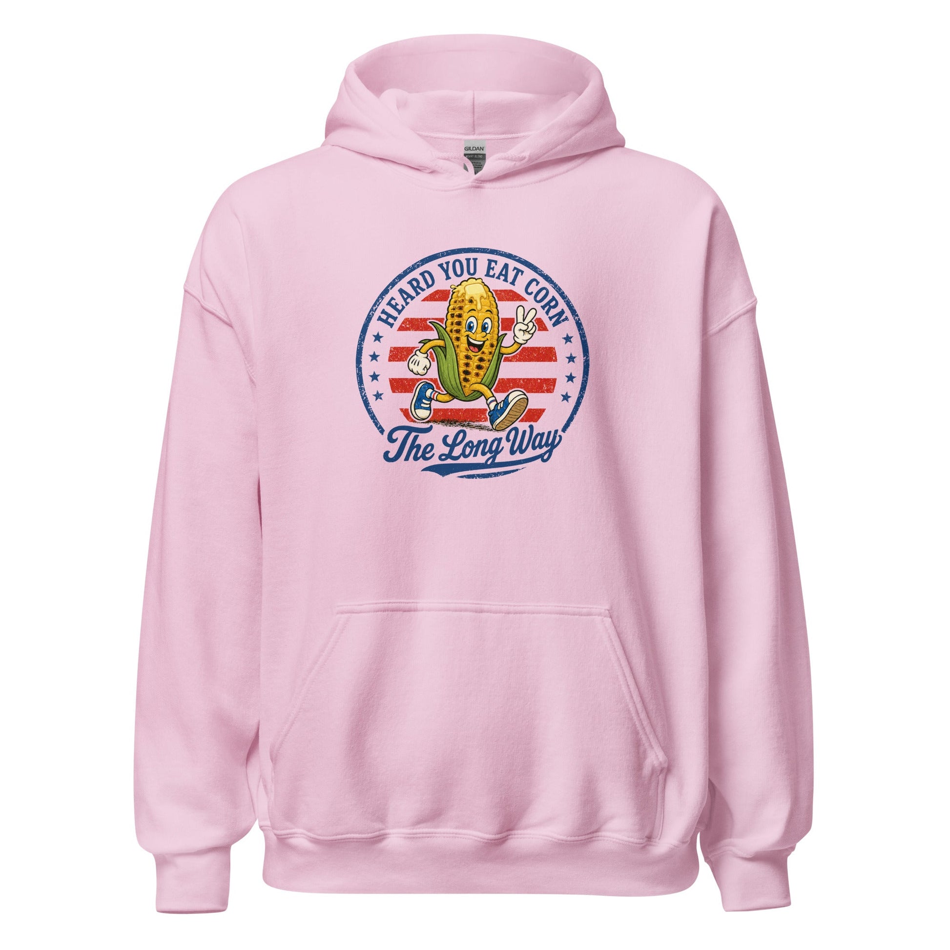 Eat Corn The Long Way Hoodie Funny 4th of July BBQ Sweatshirt - Inken Image
