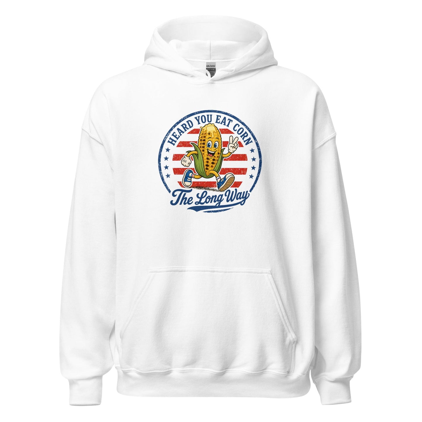 Eat Corn The Long Way Hoodie Funny 4th of July BBQ Sweatshirt - Inken Image