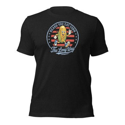 Eat Corn The Long Way Shirt Funny 4th of July BBQ Tee - Inken Image
