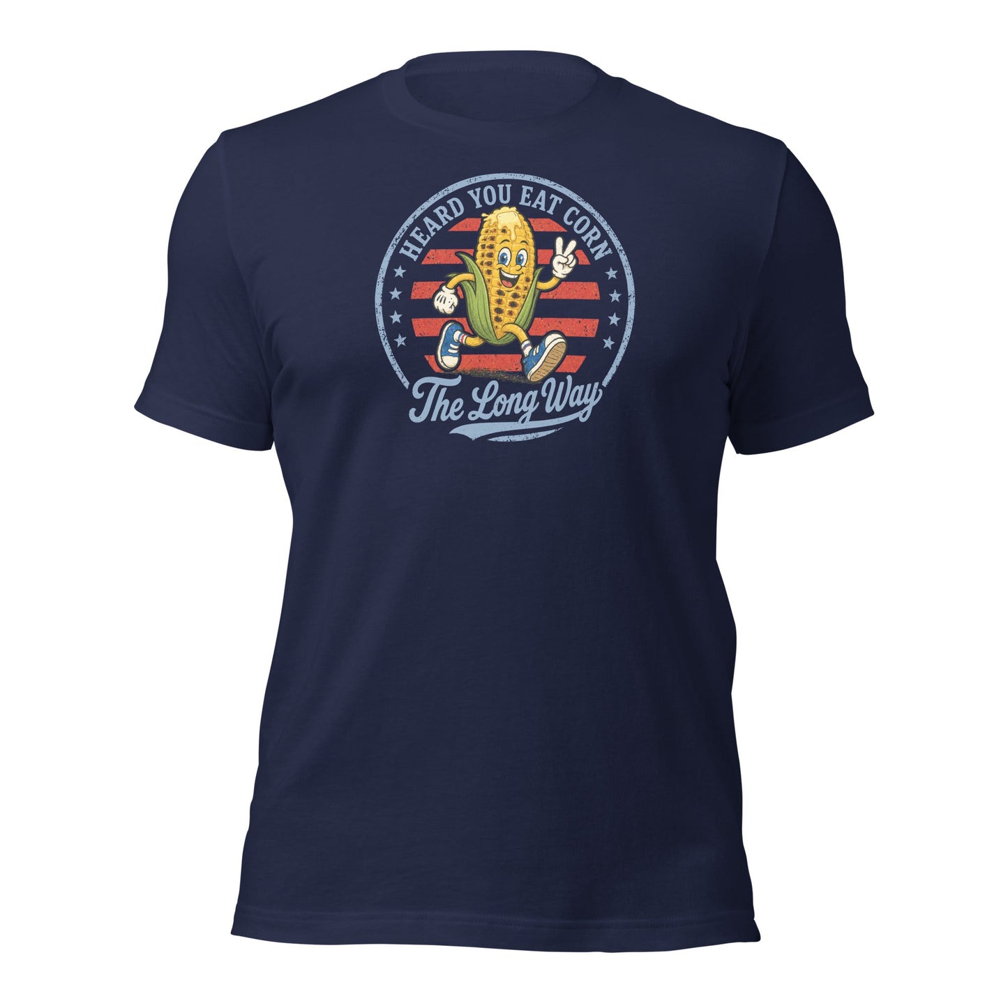 Eat Corn The Long Way Shirt Funny 4th of July BBQ Tee - Inken Image