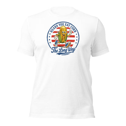 Eat Corn The Long Way Shirt Funny 4th of July BBQ Tee - Inken Image
