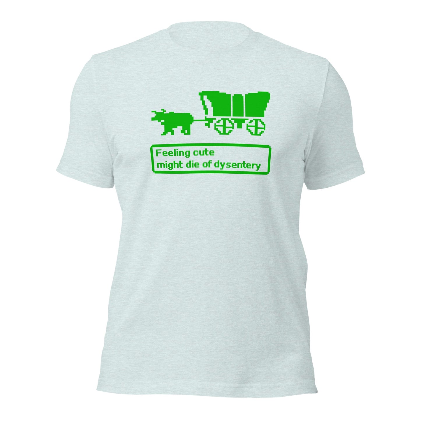 Feeling Cute Might Die of Dysentery Retro Oregon Trail Gamer T-Shirt - Inken Image