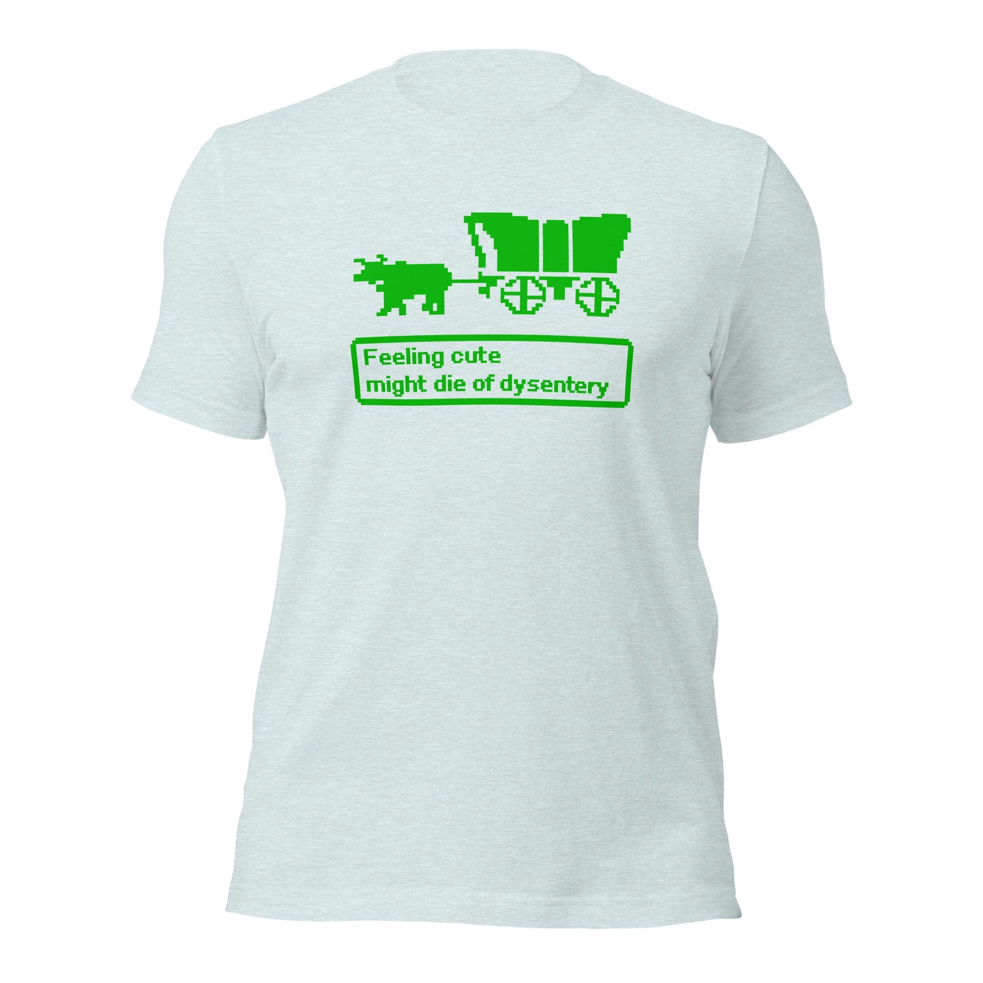 Feeling Cute Might Die of Dysentery Retro Oregon Trail Gamer T-Shirt - Inken Image