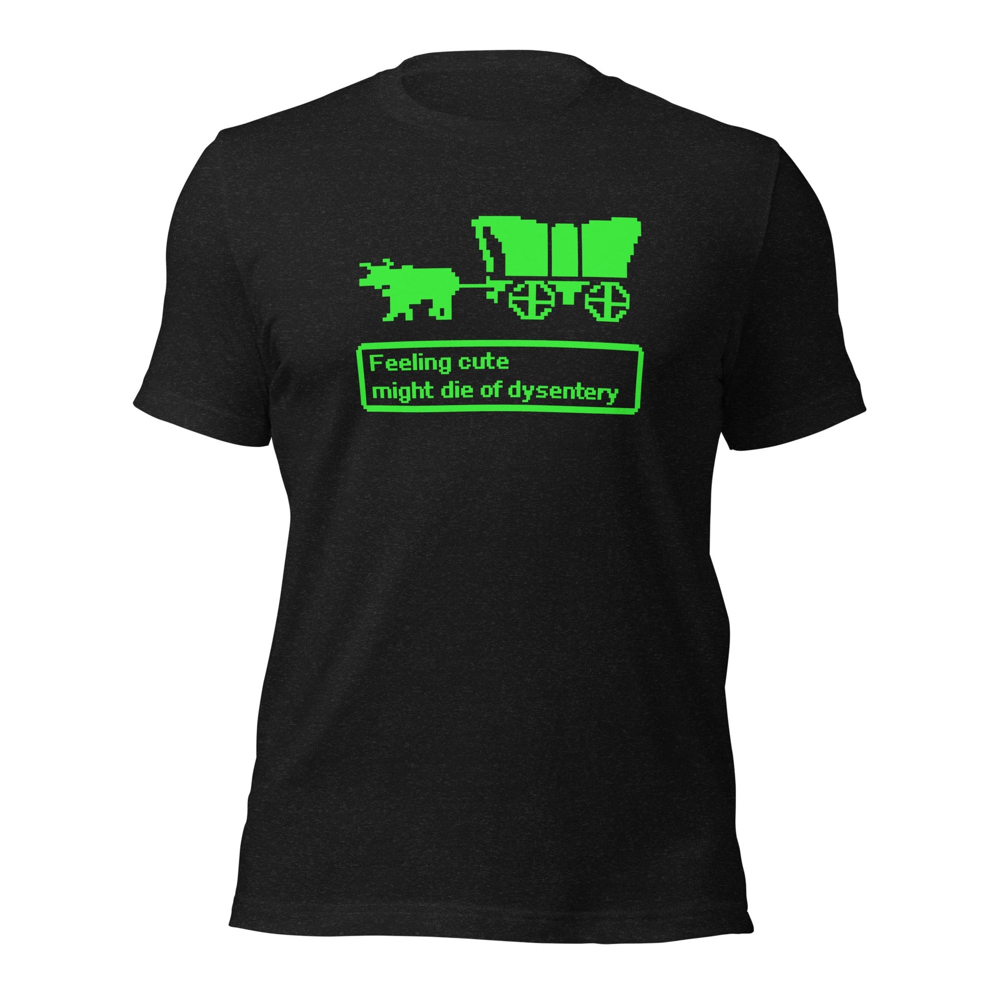 Feeling Cute Might Die of Dysentery Retro Oregon Trail Gamer T-Shirt - Inken Image