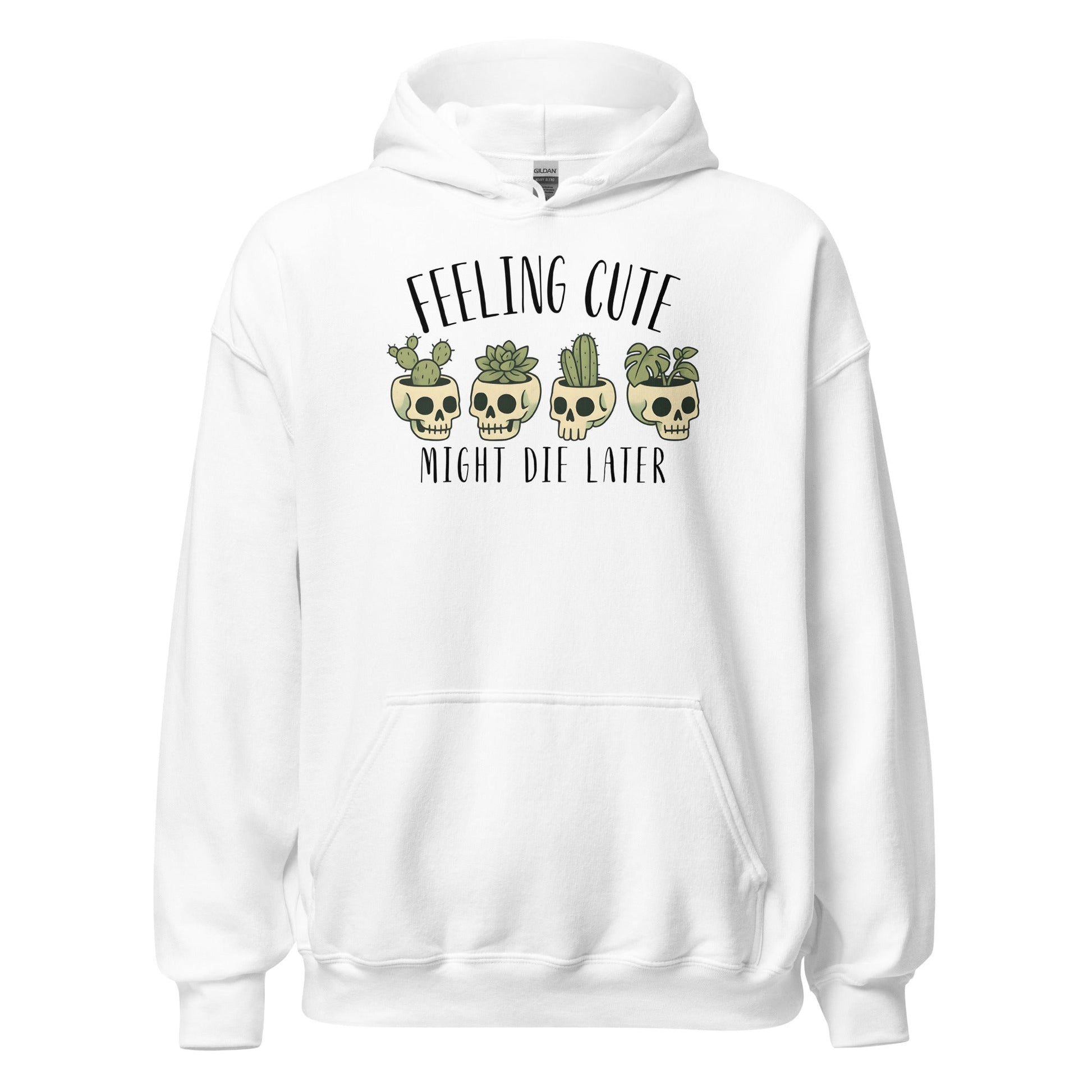 Feeling Cute Pot Heads Hoodie Cute Goth Plant Lover Sweatshirt - Inken Image