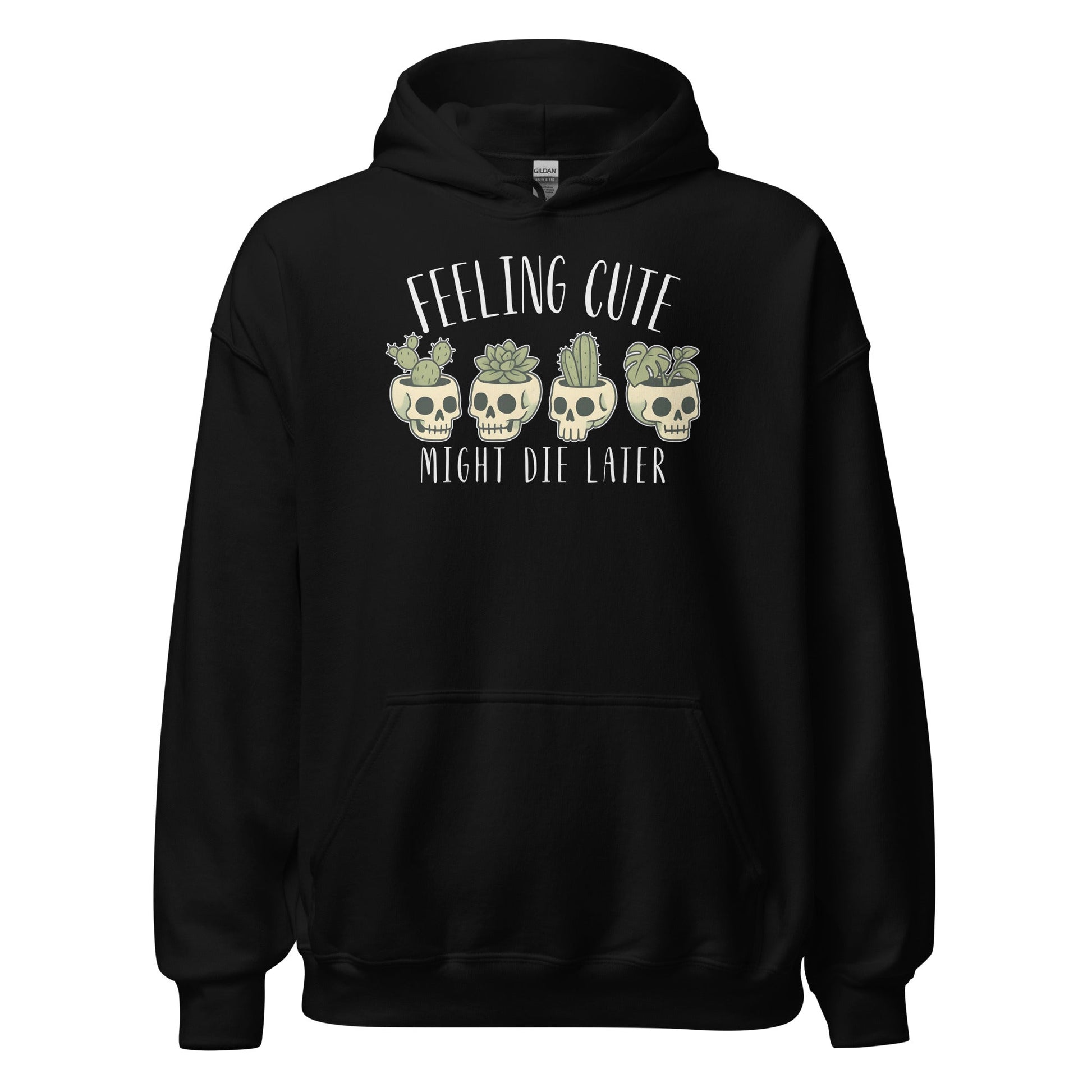 Feeling Cute Pot Heads Hoodie Cute Goth Plant Lover Sweatshirt - Inken Image