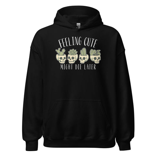 Feeling Cute Pot Heads Hoodie Cute Goth Plant Lover Sweatshirt - Inken Image