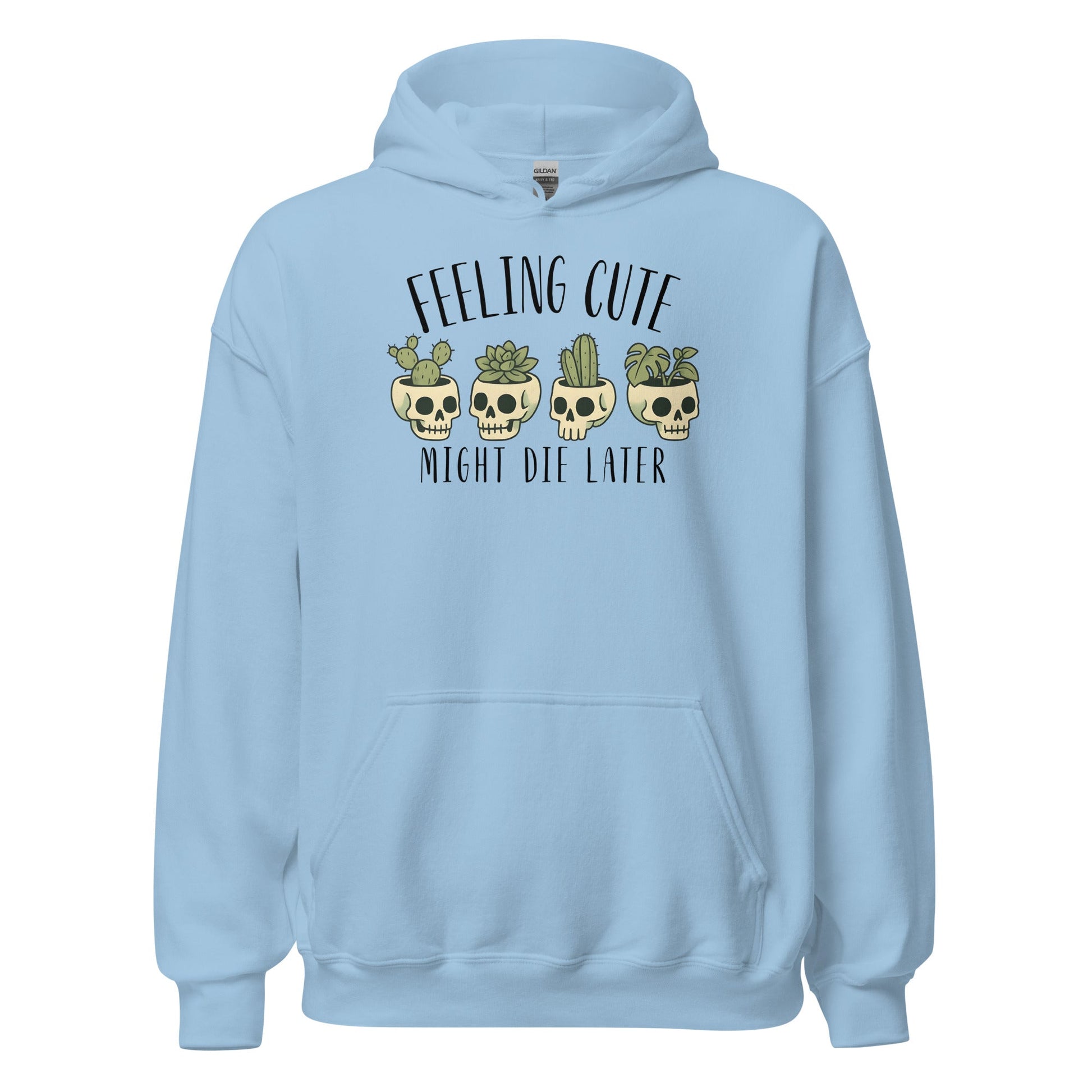 Feeling Cute Pot Heads Hoodie Cute Goth Plant Lover Sweatshirt - Inken Image
