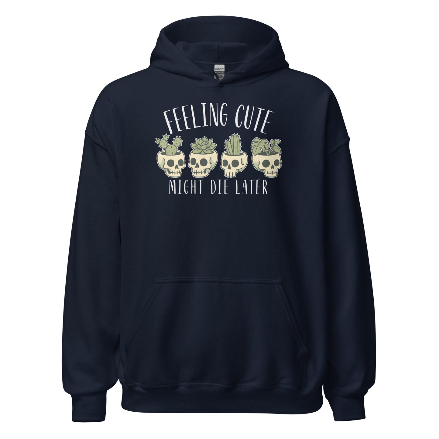 Feeling Cute Pot Heads Hoodie Cute Goth Plant Lover Sweatshirt - Inken Image