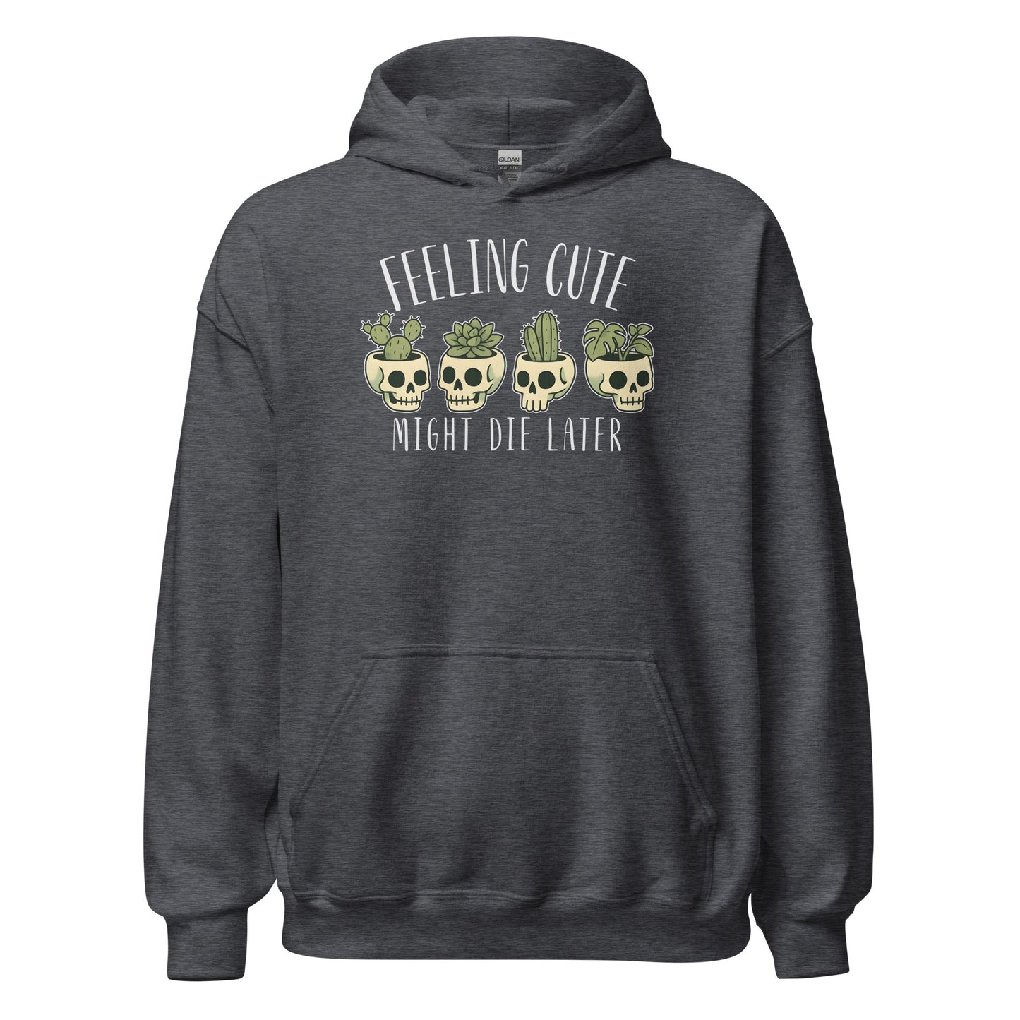Feeling Cute Pot Heads Hoodie Cute Goth Plant Lover Sweatshirt - Inken Image