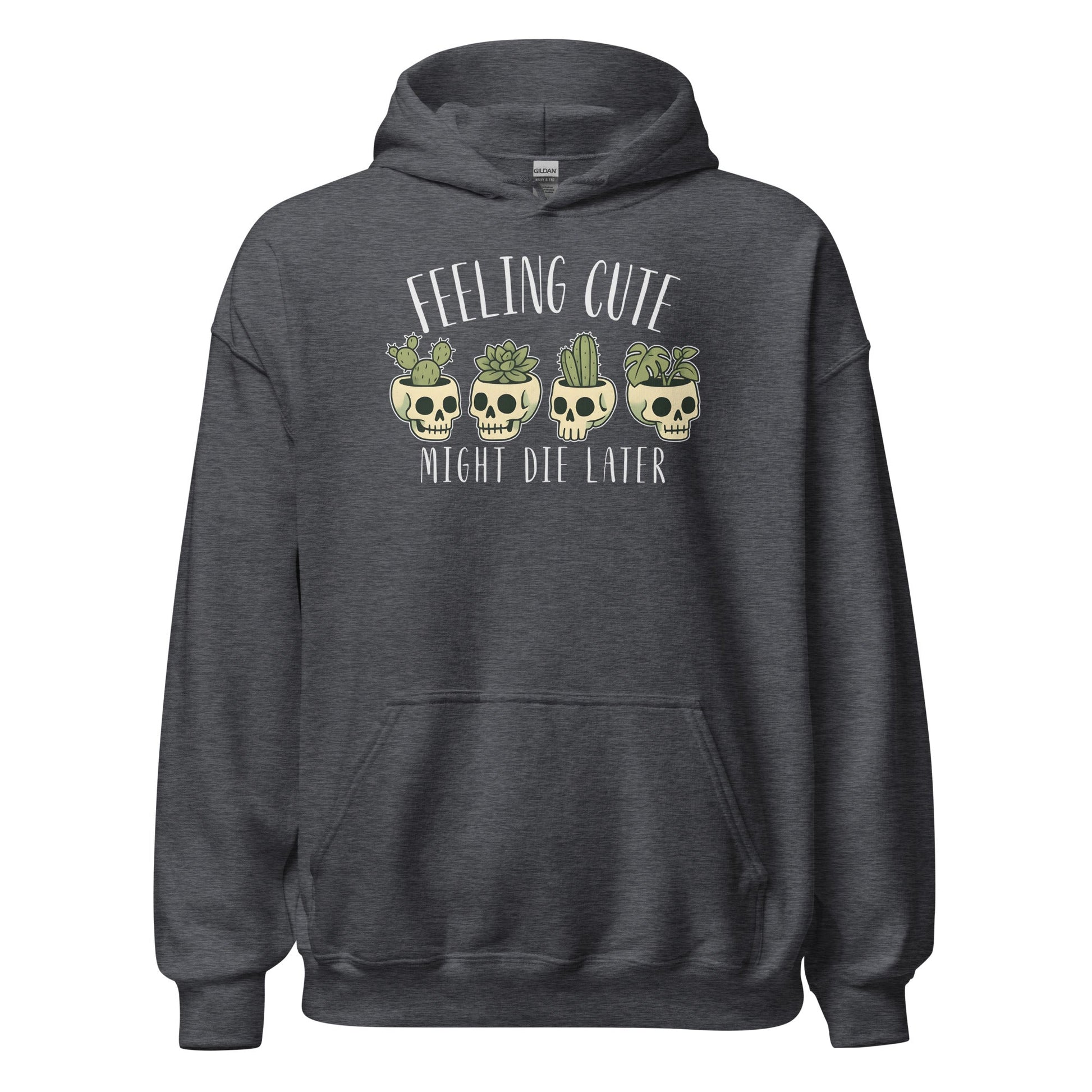 Feeling Cute Pot Heads Hoodie Cute Goth Plant Lover Sweatshirt - Inken Image