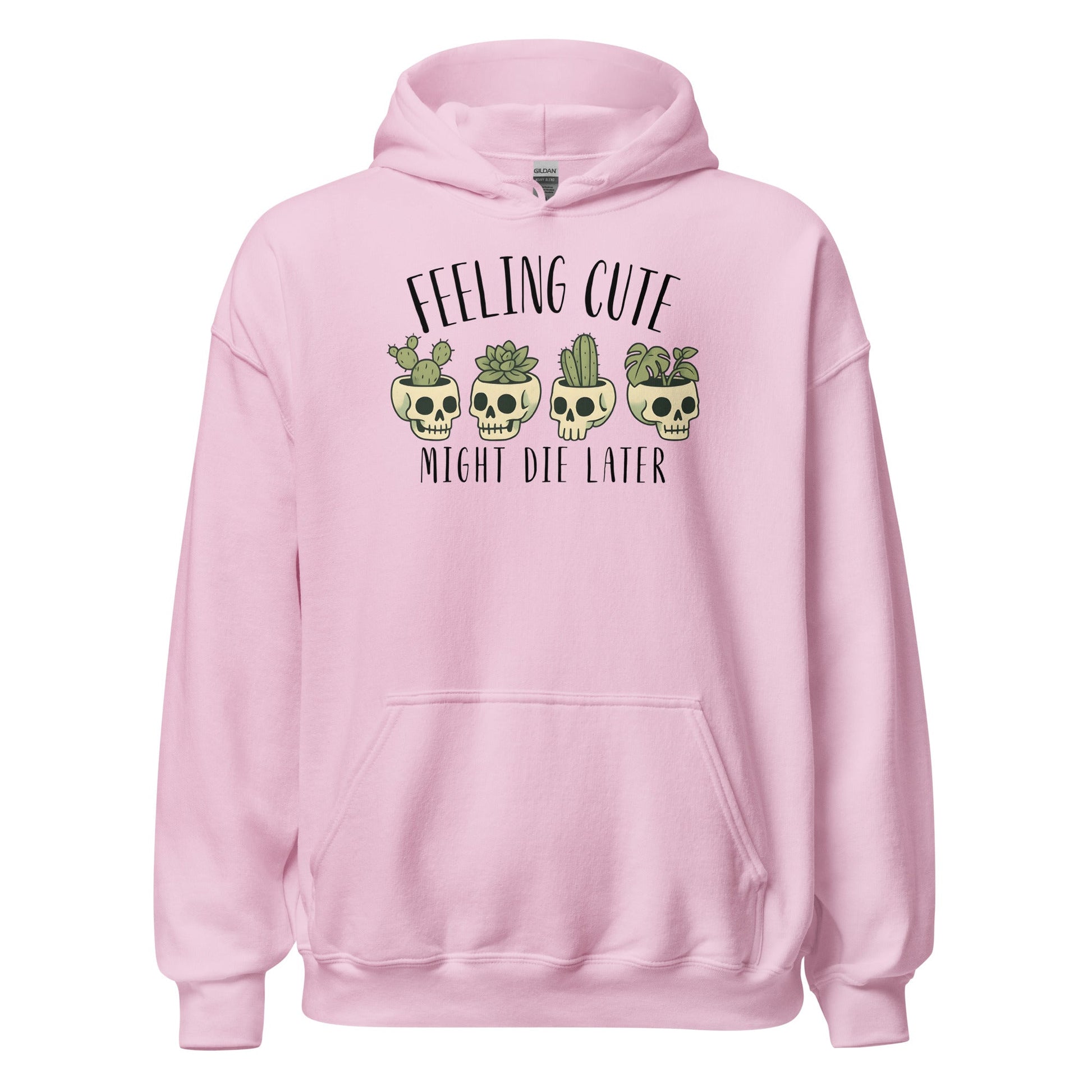 Feeling Cute Pot Heads Hoodie Cute Goth Plant Lover Sweatshirt - Inken Image
