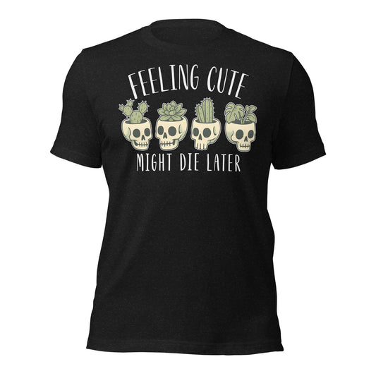 Feeling Cute Pot Heads Top Cute Goth Plant Lover Shirt - Inken Image