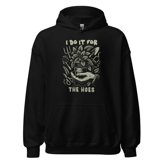 For the Hoes Hoodie Vintage Botanical Humor Sweatshirt - Inken Image