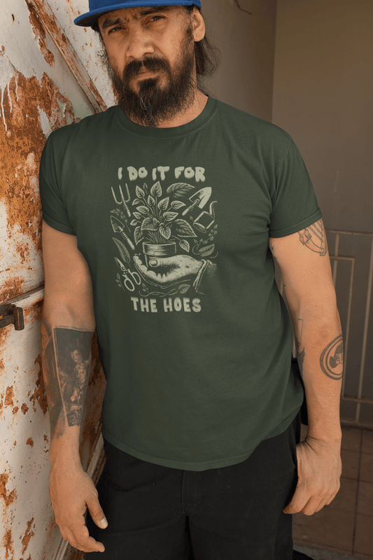 For the Hoes Shirt Vintage Botanical Humor Tee - Inken Image