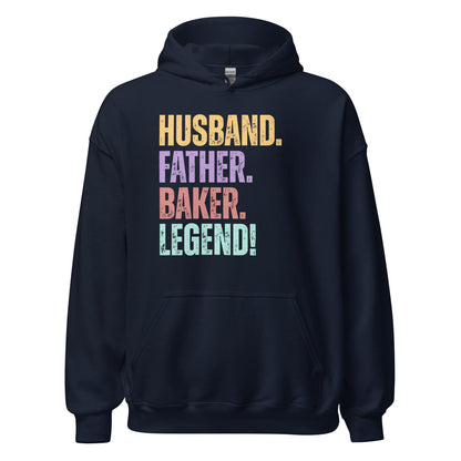 Fun Dad Baker Hoodie Husband Legend Gift Sweatshirt - Inken Image