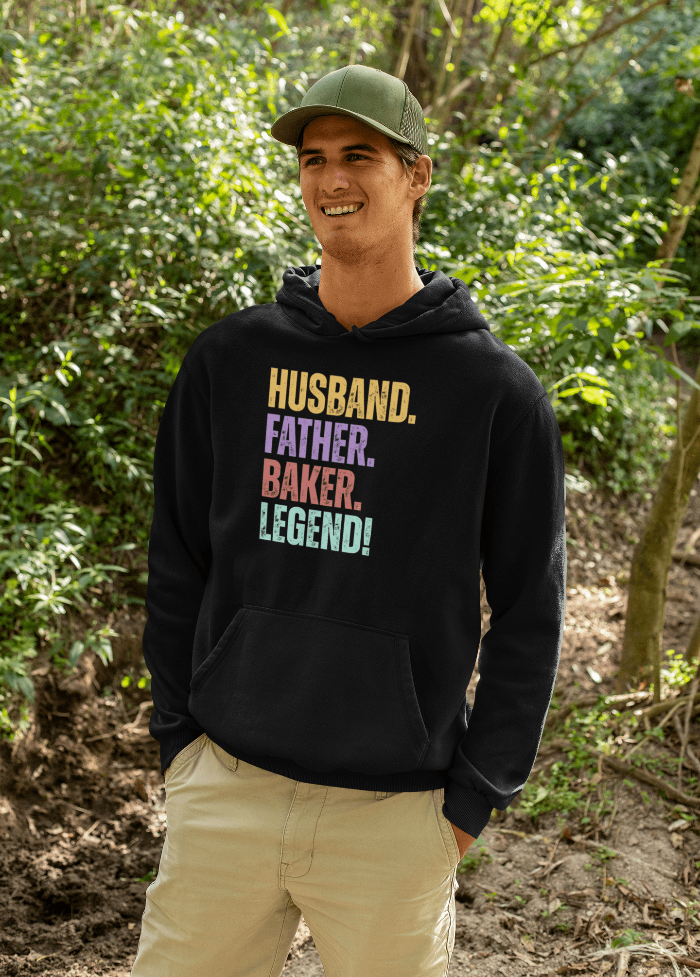 Fun Dad Baker Hoodie Husband Legend Gift Sweatshirt - Inken Image