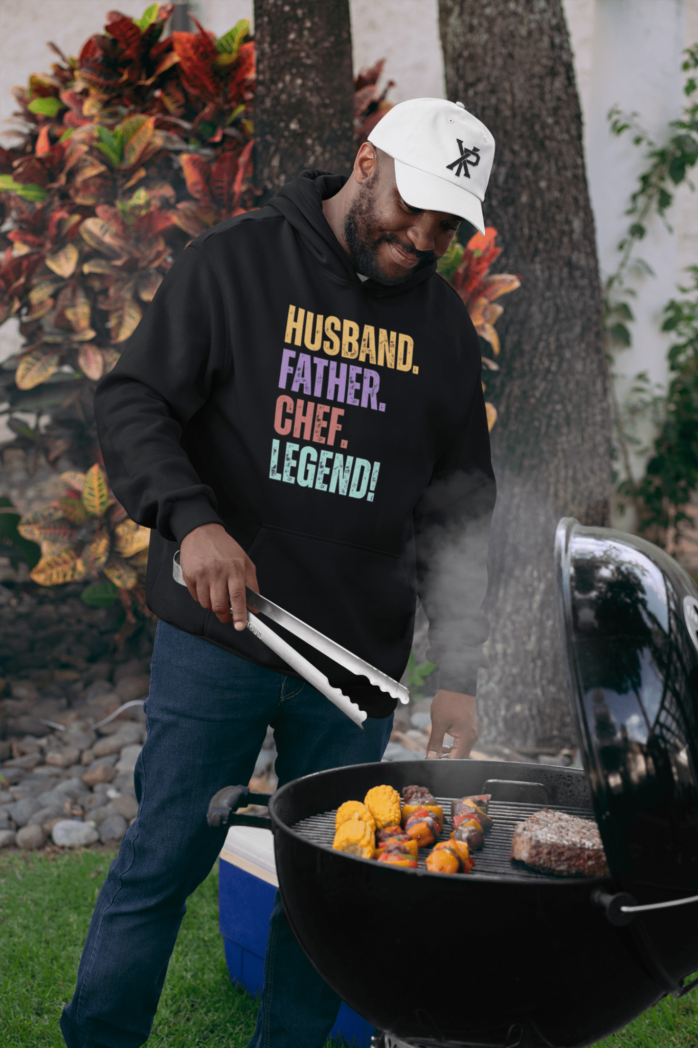 Fun Dad Chef Hoodie Husband Legend Gift Sweatshirt - Inken Image