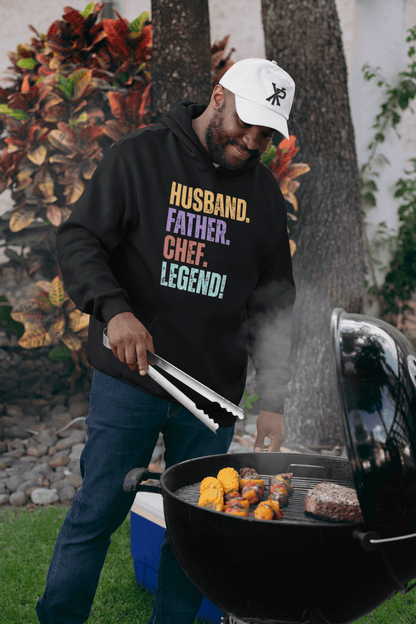Fun Dad Chef Hoodie Husband Legend Gift Sweatshirt - Inken Image