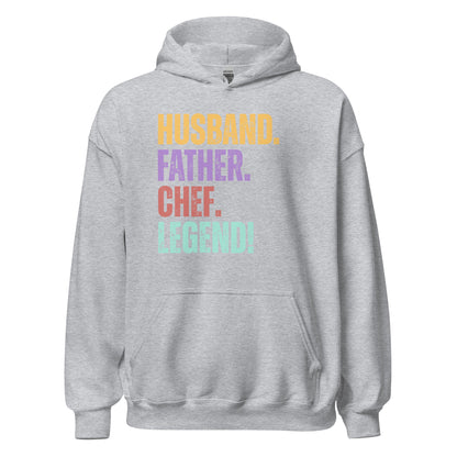 Fun Dad Chef Hoodie Husband Legend Gift Sweatshirt - Inken Image