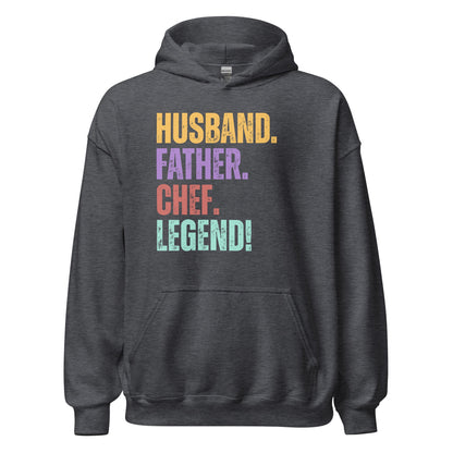 Fun Dad Chef Hoodie Husband Legend Gift Sweatshirt - Inken Image