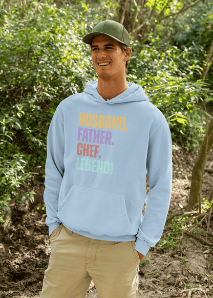Fun Dad Chef Hoodie Husband Legend Gift Sweatshirt - Inken Image