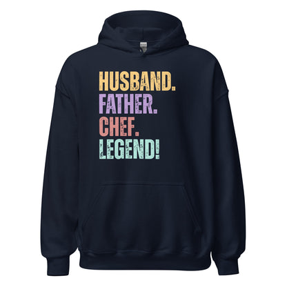 Fun Dad Chef Hoodie Husband Legend Gift Sweatshirt - Inken Image