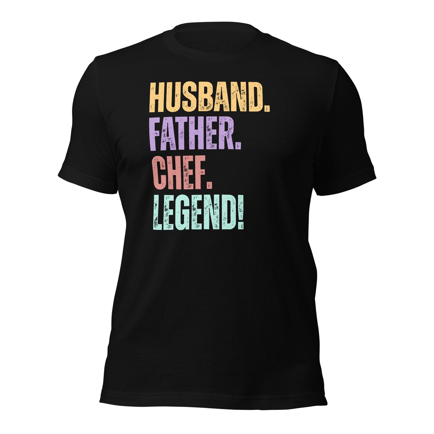 Fun Dad Chef T-Shirt Husband Legend Gift Tee - Inken Image
