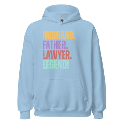 Fun Dad Lawyer Sweatshirt Husband Legend Gift Hoodie - Inken Image