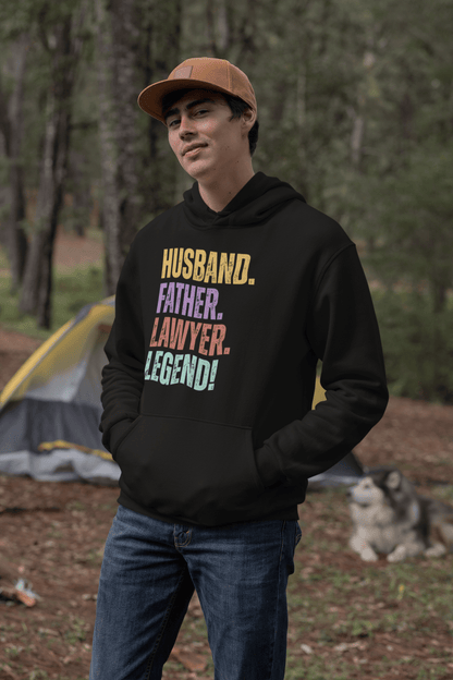 Fun Dad Lawyer Sweatshirt Husband Legend Gift Hoodie - Inken Image